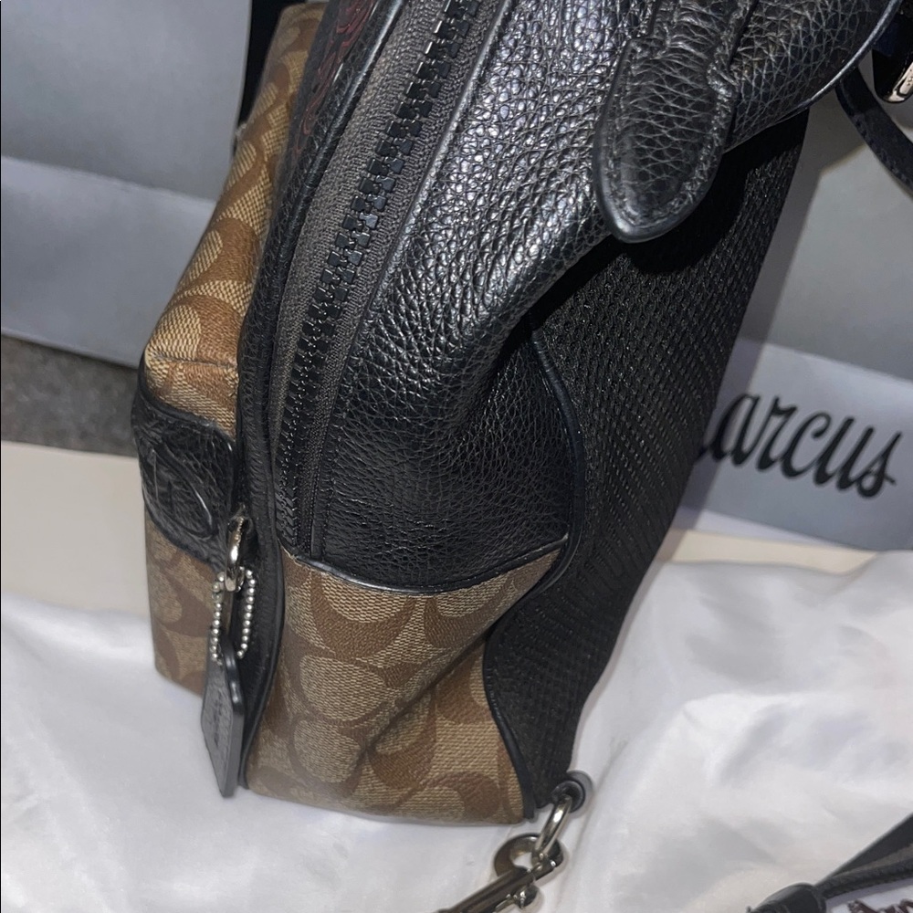 Coach Dark Brown and Tan Signature Backpack Limited Edition - Picture 7 of 12